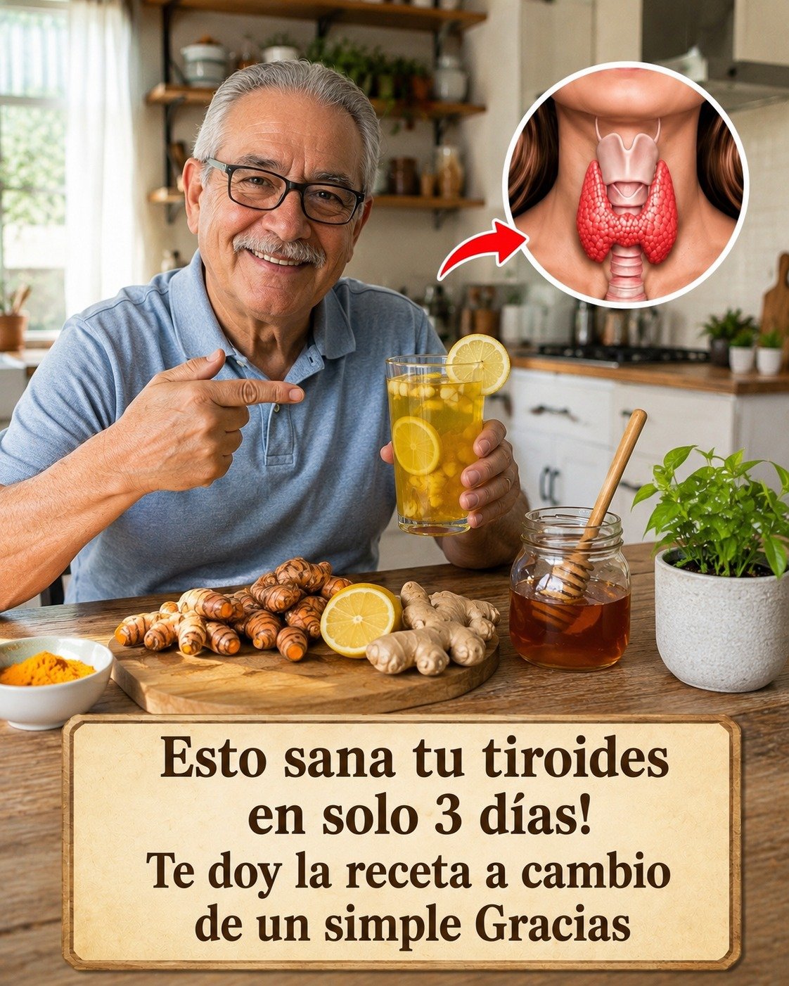 Remedio natural para la tiroides con limón, jengibre y miel