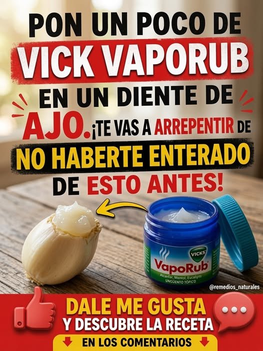Diente de ajo con Vaporub