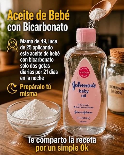 Aceite de bebé con bicarbonato