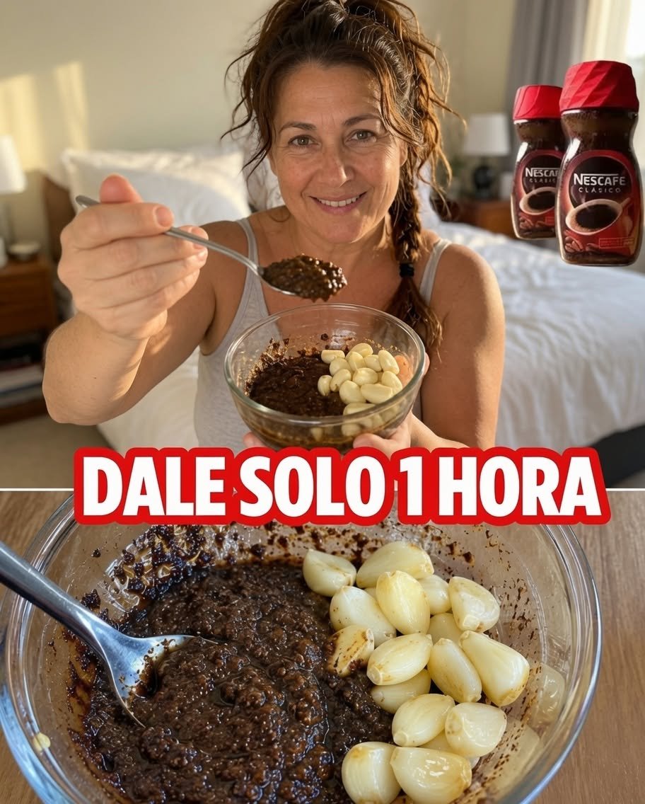 mezcla de cafe y ajo