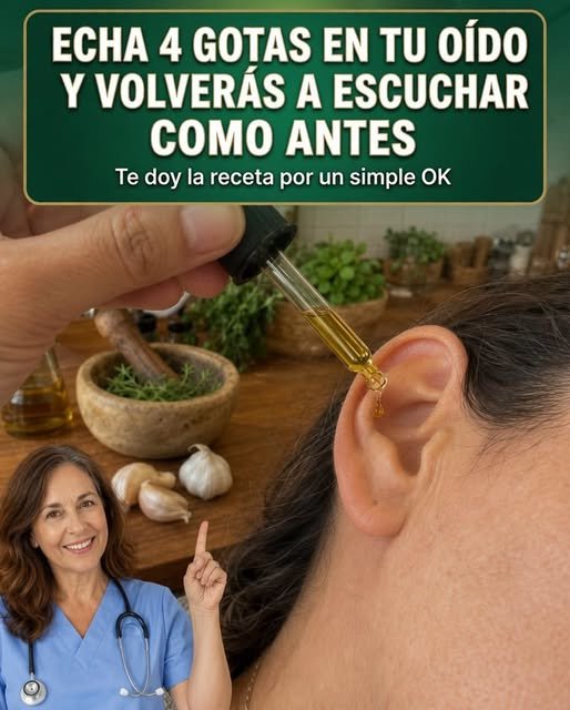 Cuatro gotas en el oído