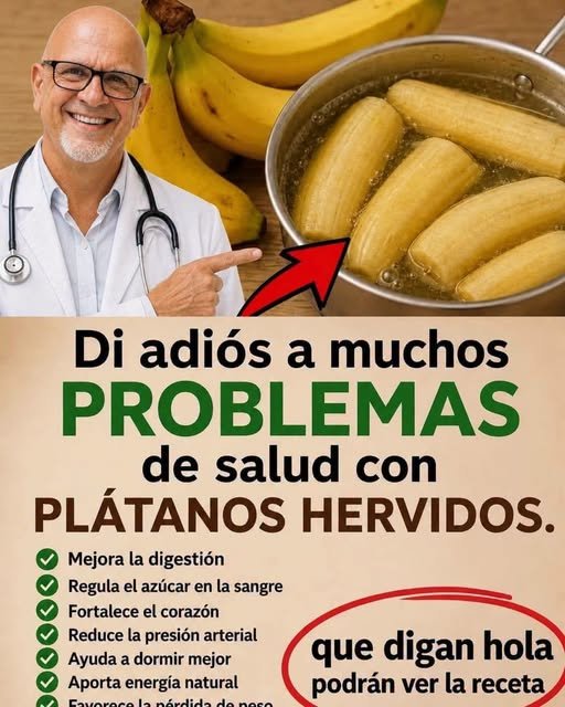 Remedio natural de plátano hervido