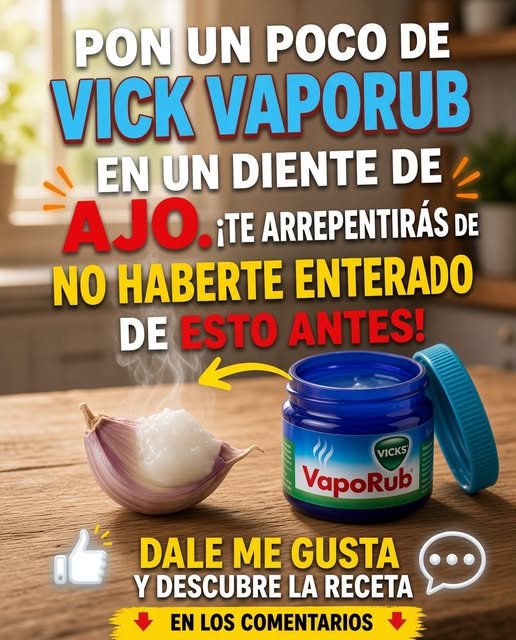 Vicks VapoRub y Diente de Ajo