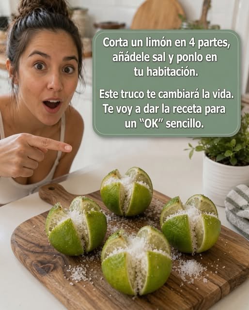 Limones cortados con sal en una tabla de cortar