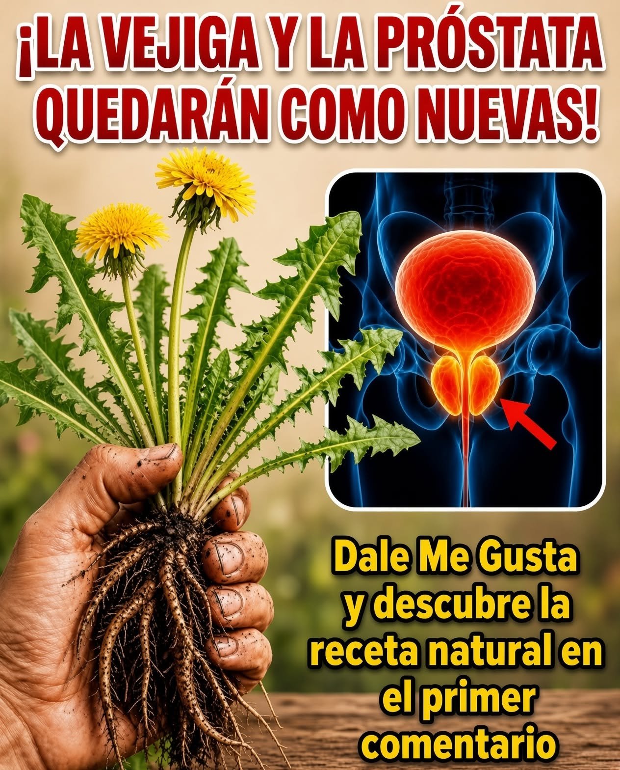 Diente de león y su uso en la salud de la próstata