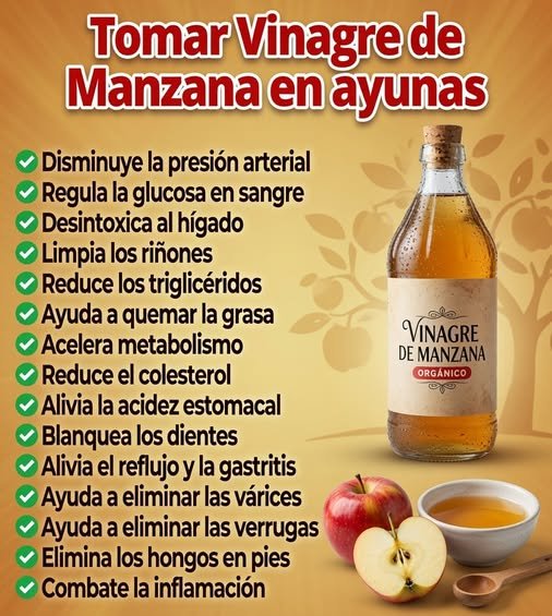 Beneficios de tomar vinagre de manzana