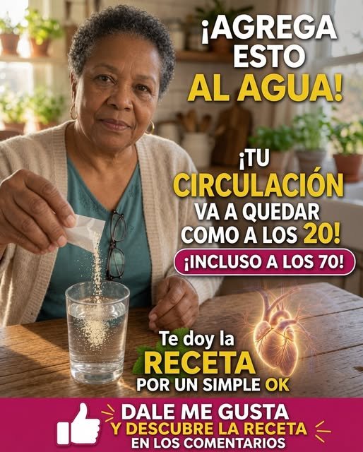 Persona mayor preparando bebida para mejorar circulación