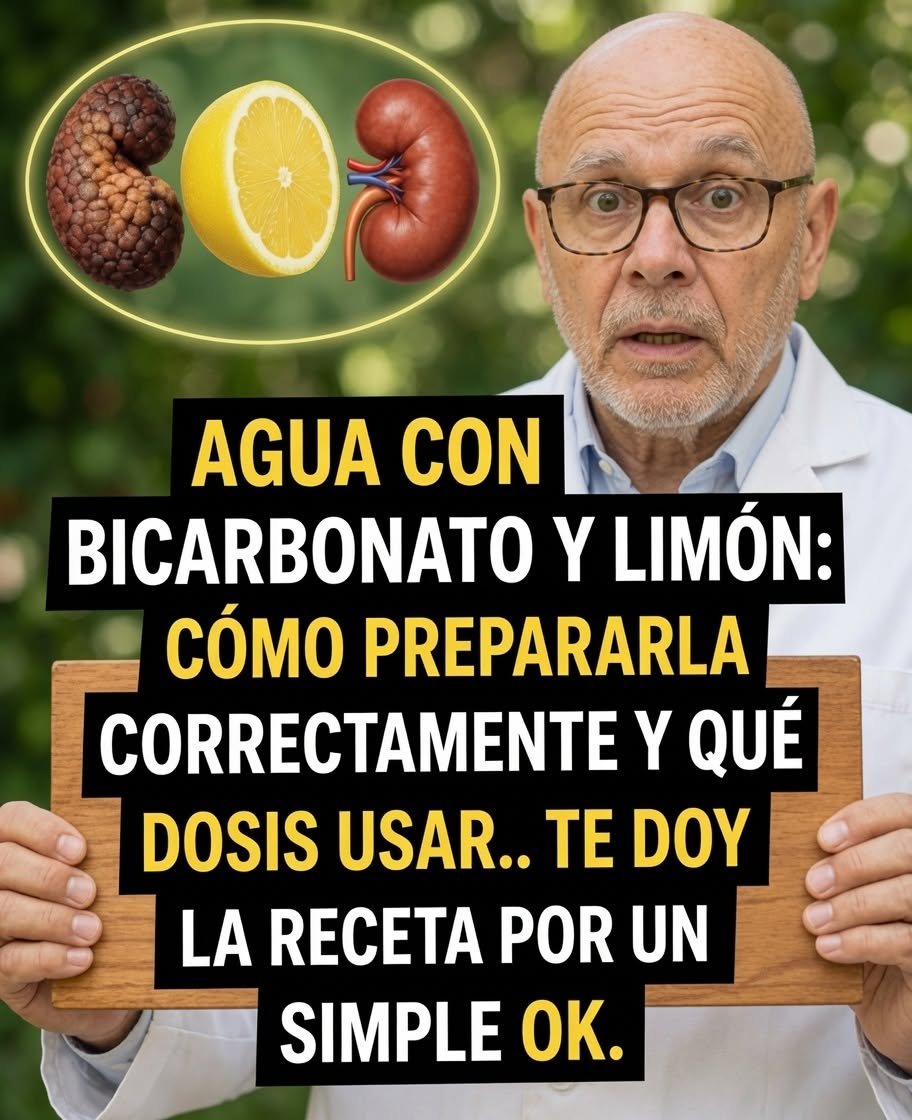 Agua con Bicarbonato y Limón