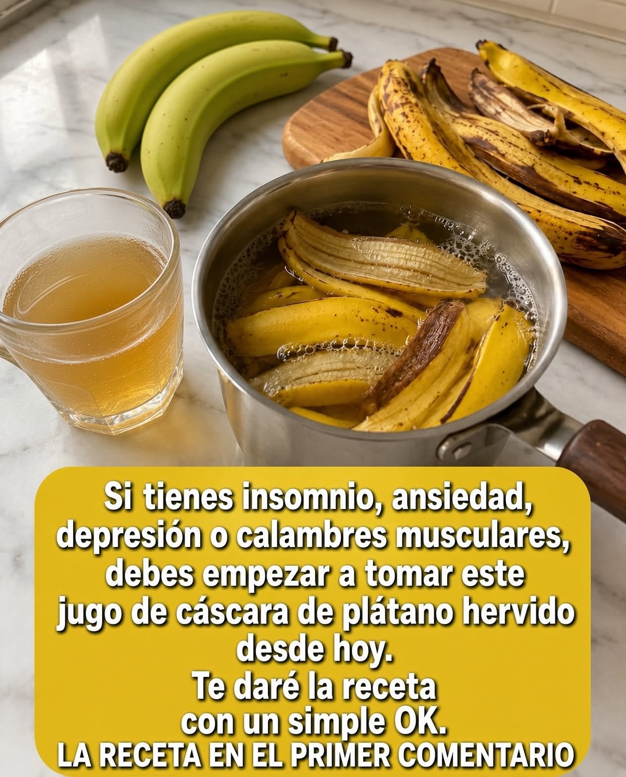 Cáscaras y plátanos