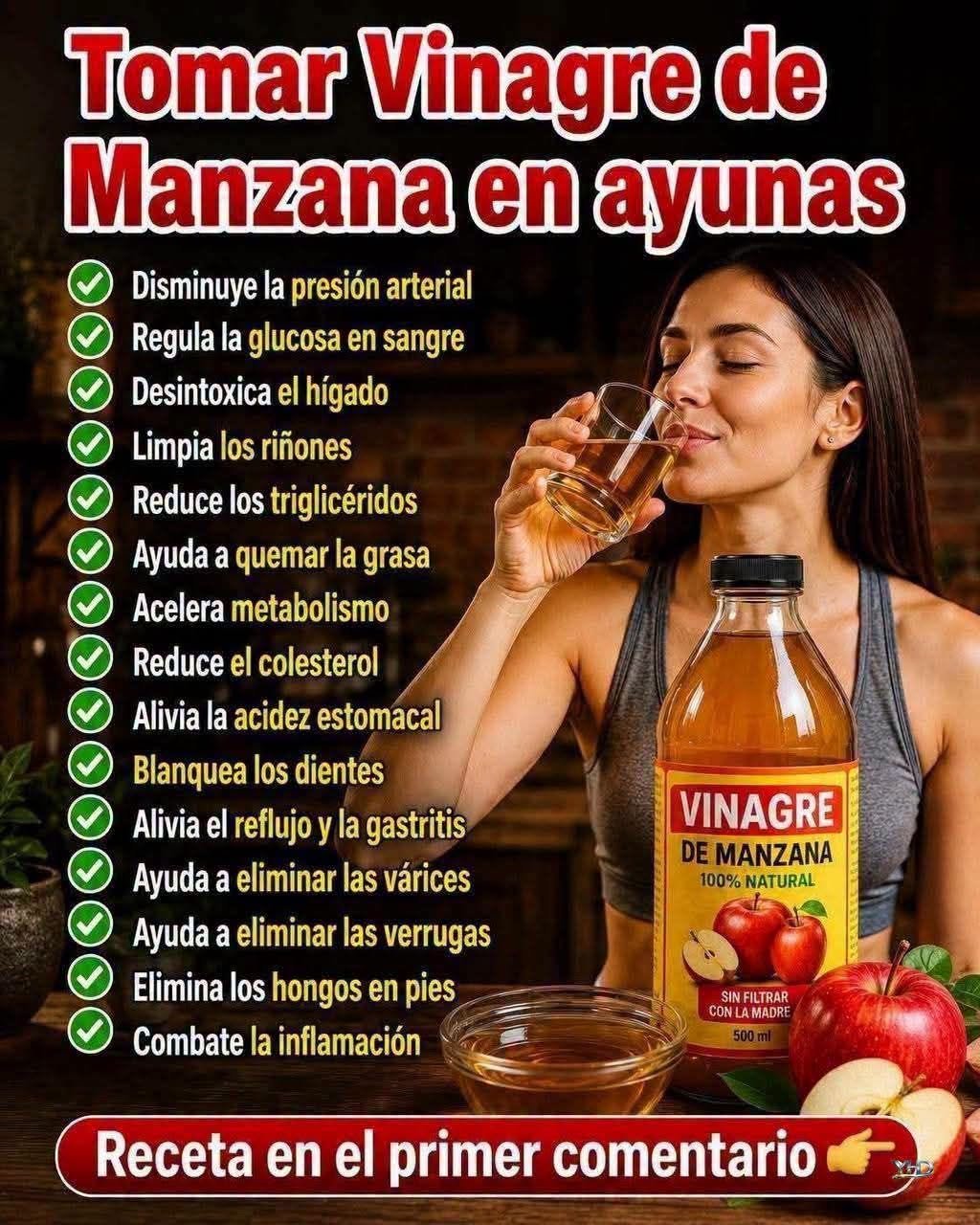 Beneficios del vinagre de manzana en ayunas