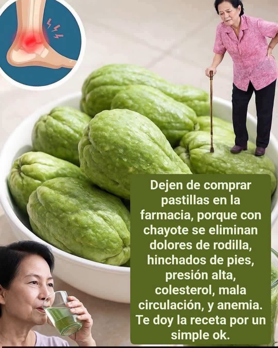 Jugo detox de chayote