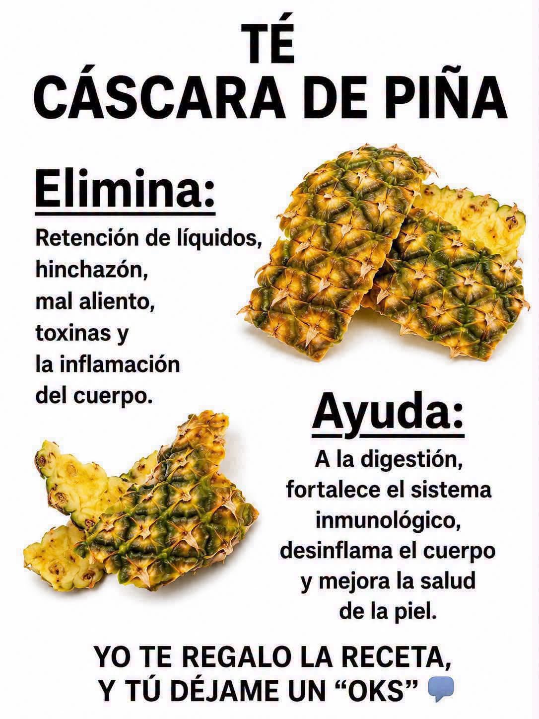 Beneficios del té de cáscara de piña