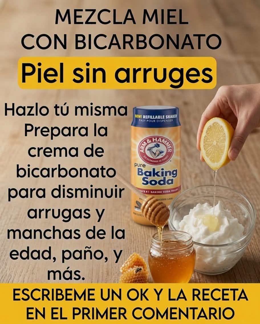 Mezcla de miel, limón y bicarbonato para la piel