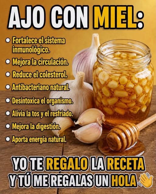 Remedio natural de ajo y miel