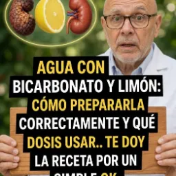 Bebida de agua con limón y bicarbonato