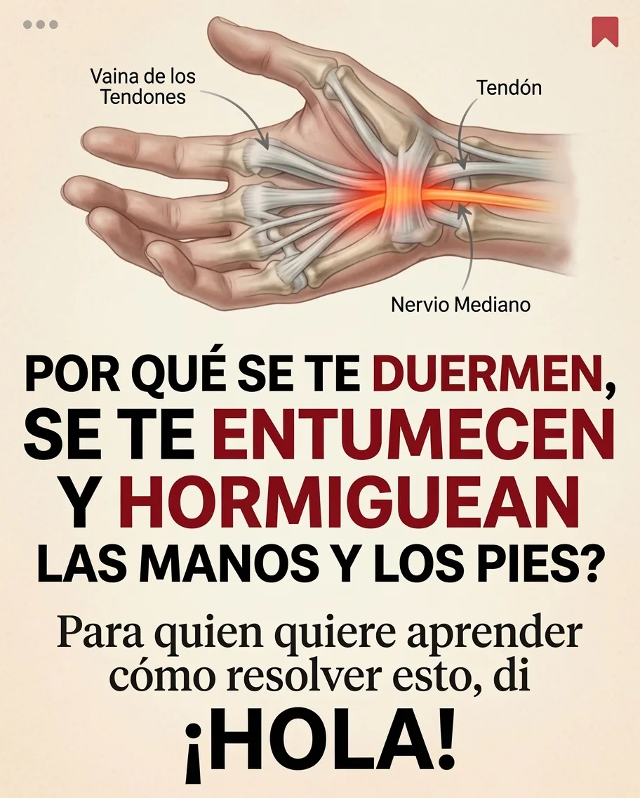 Imagen anatómica de una mano mostrando parte del sistema nervioso