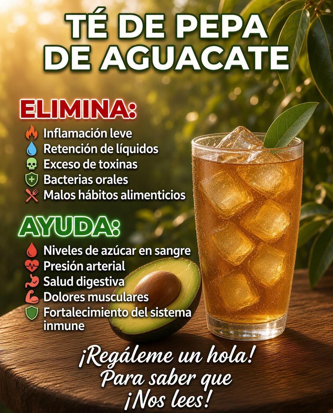 Té de pepa de aguacate