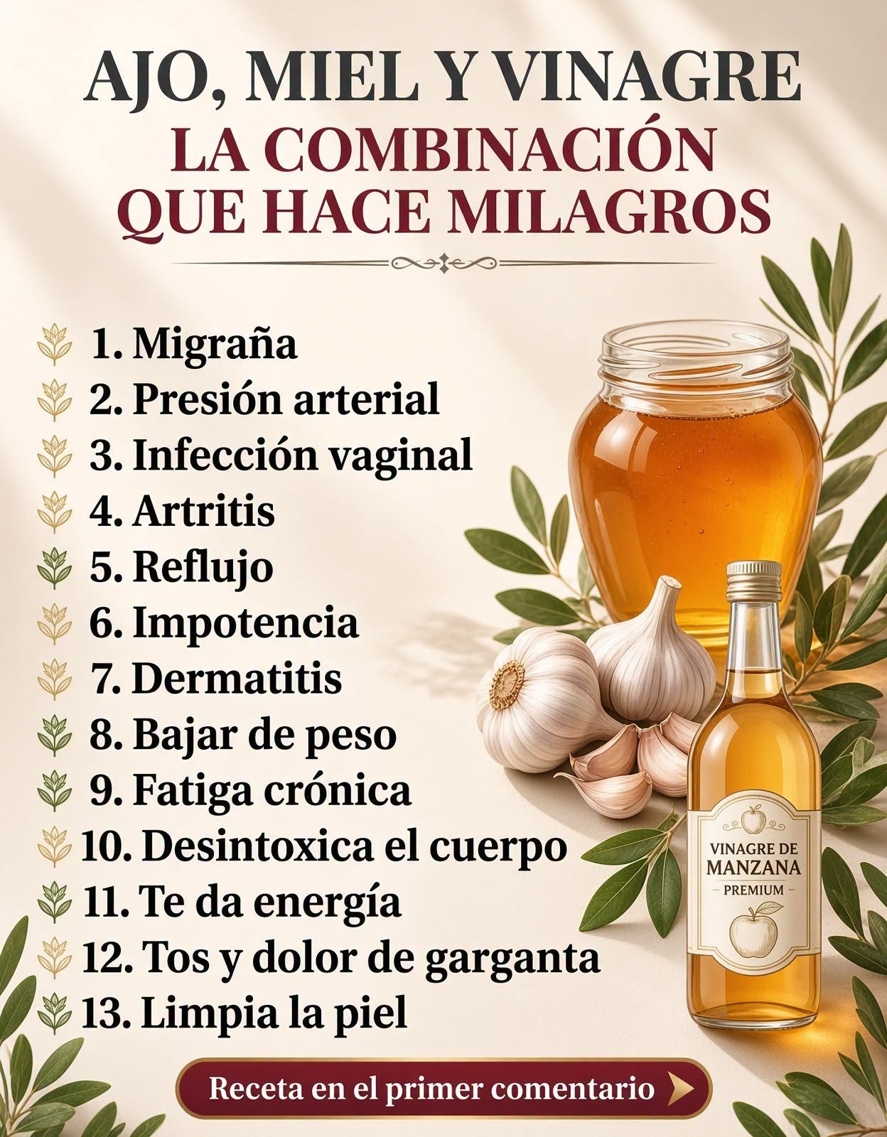 Ajo miel y vinagre