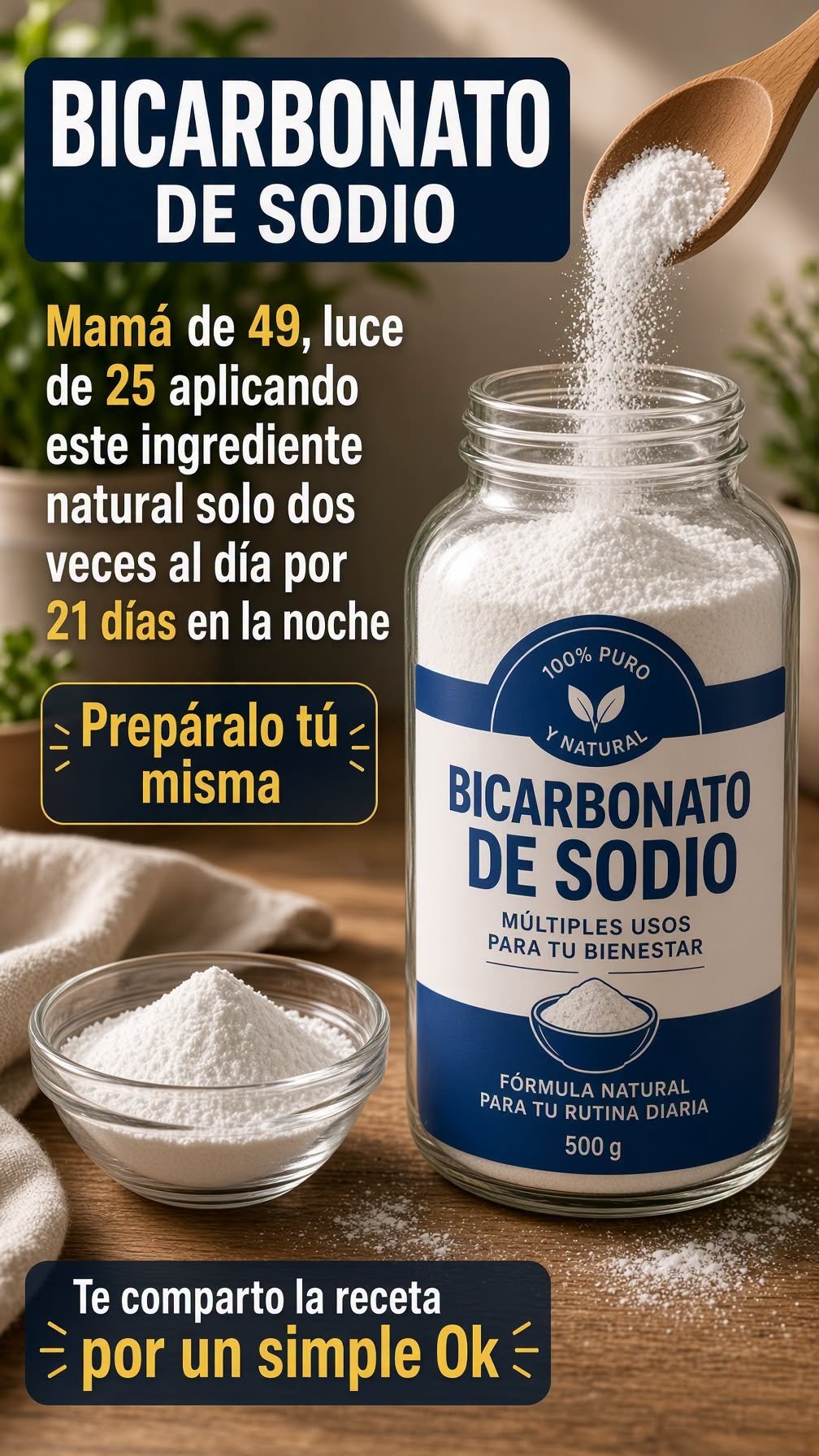 Bicarbonato de sodio en la piel