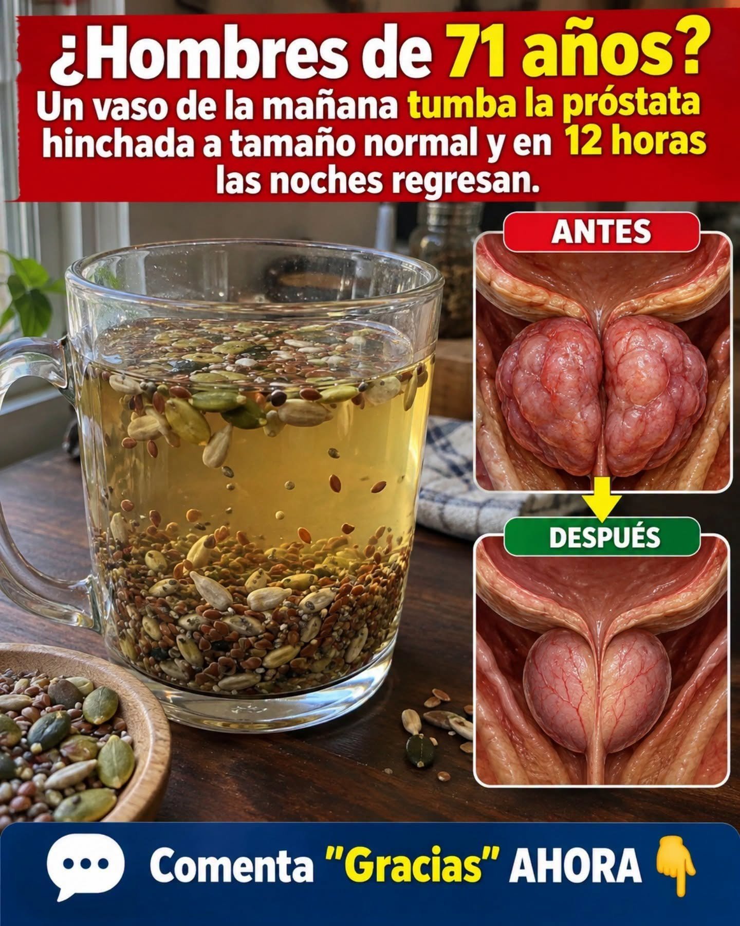Receta de batido de tomate con semillas de calabaza