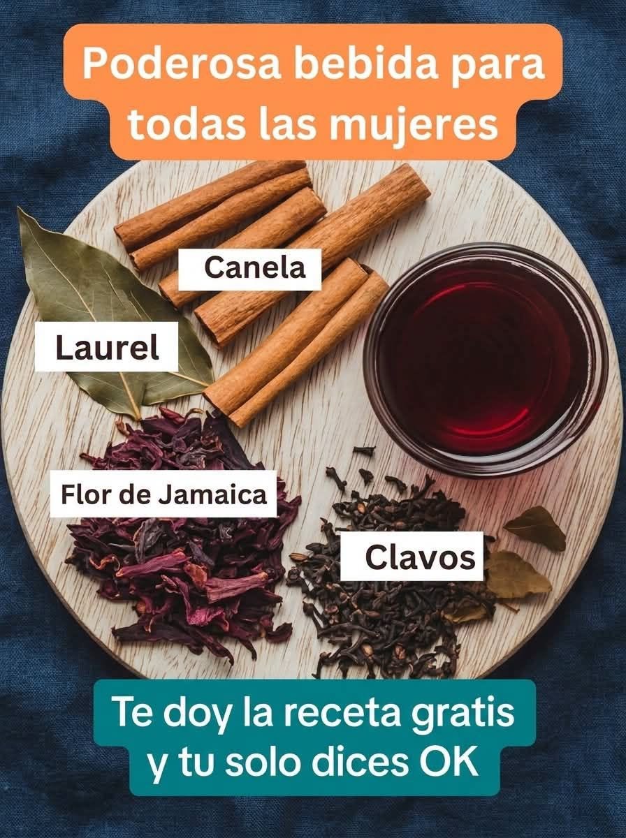 Bebida saludable con piña, jamaica, canela y limón