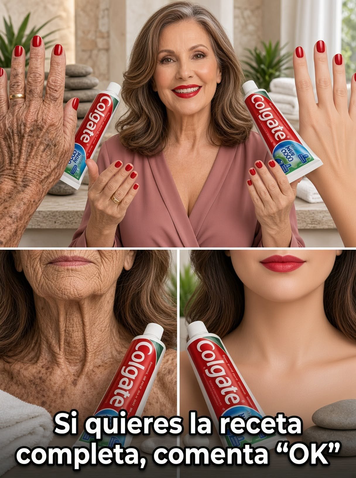 Antes y Después de usar Crema Casera con Pasta Dental