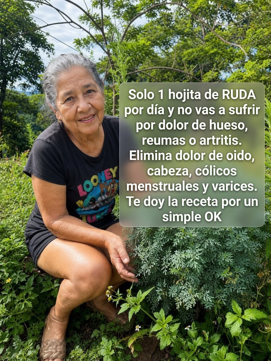 Ruda en el jardín