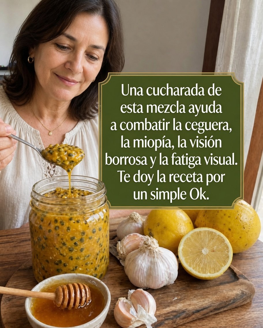 Mezcla de Ajo Limón Maracuyá y Miel para la Salud Visual
