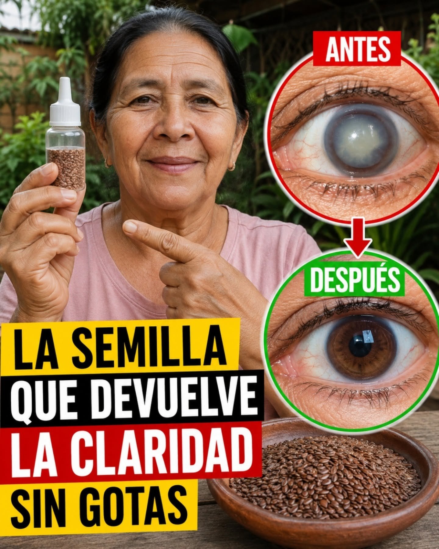Linaza molida en frasco