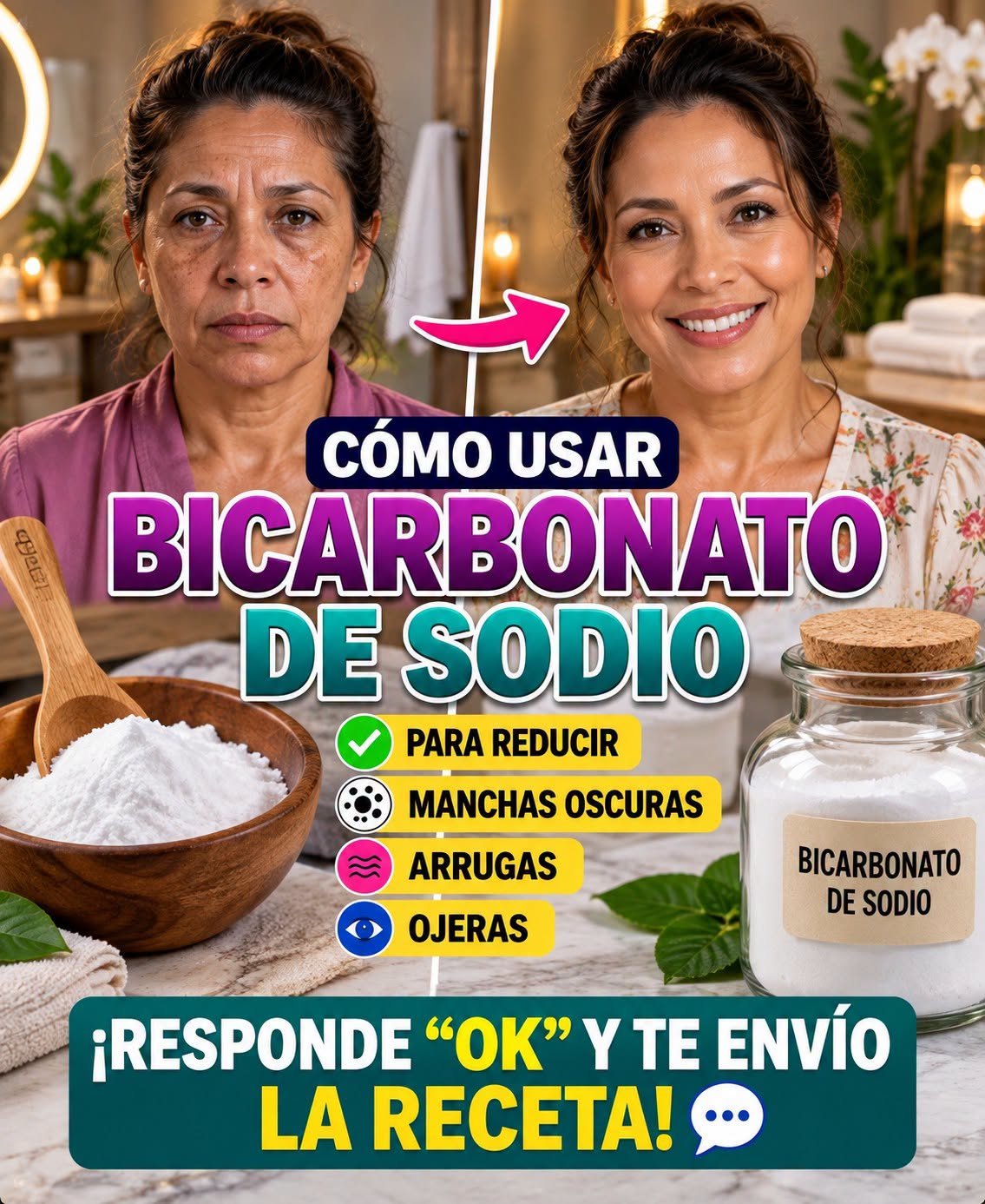 Bicarbonato de sodio para el cuidado facial