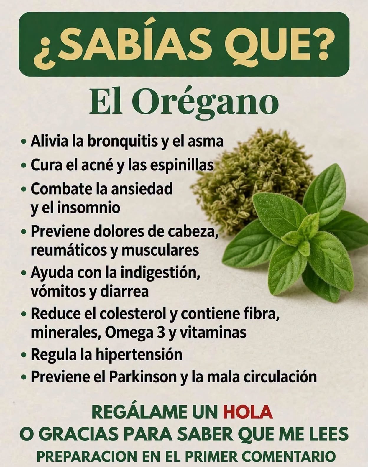 Beneficios del Orégano