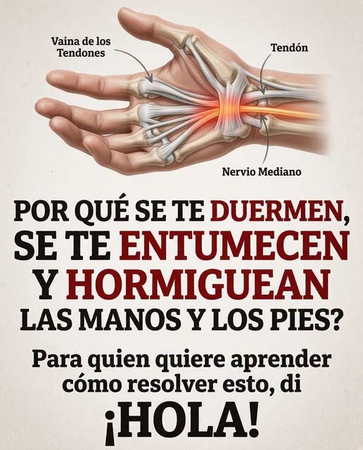 Ilustración de la anatomía de la mano y problemas neuromusculares