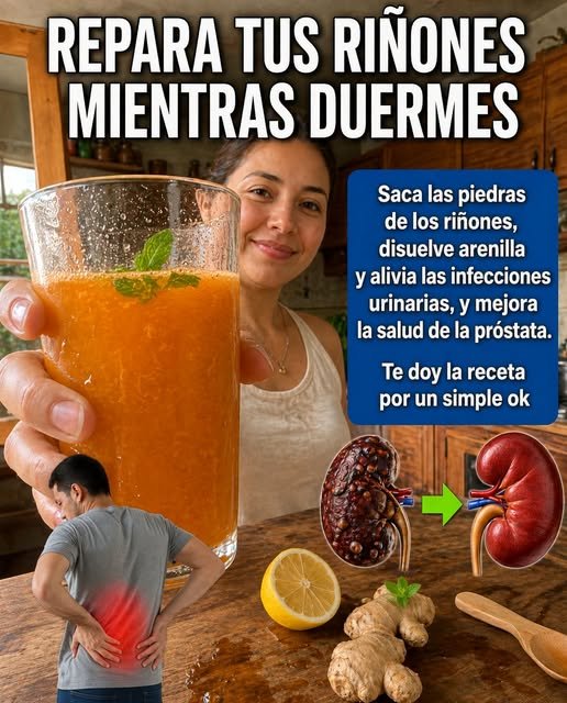 Bebida natural para la salud de los riñones
