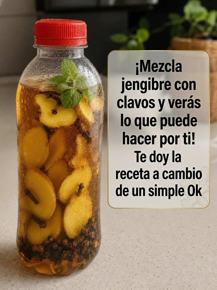Infusión de jengibre y clavos con menta