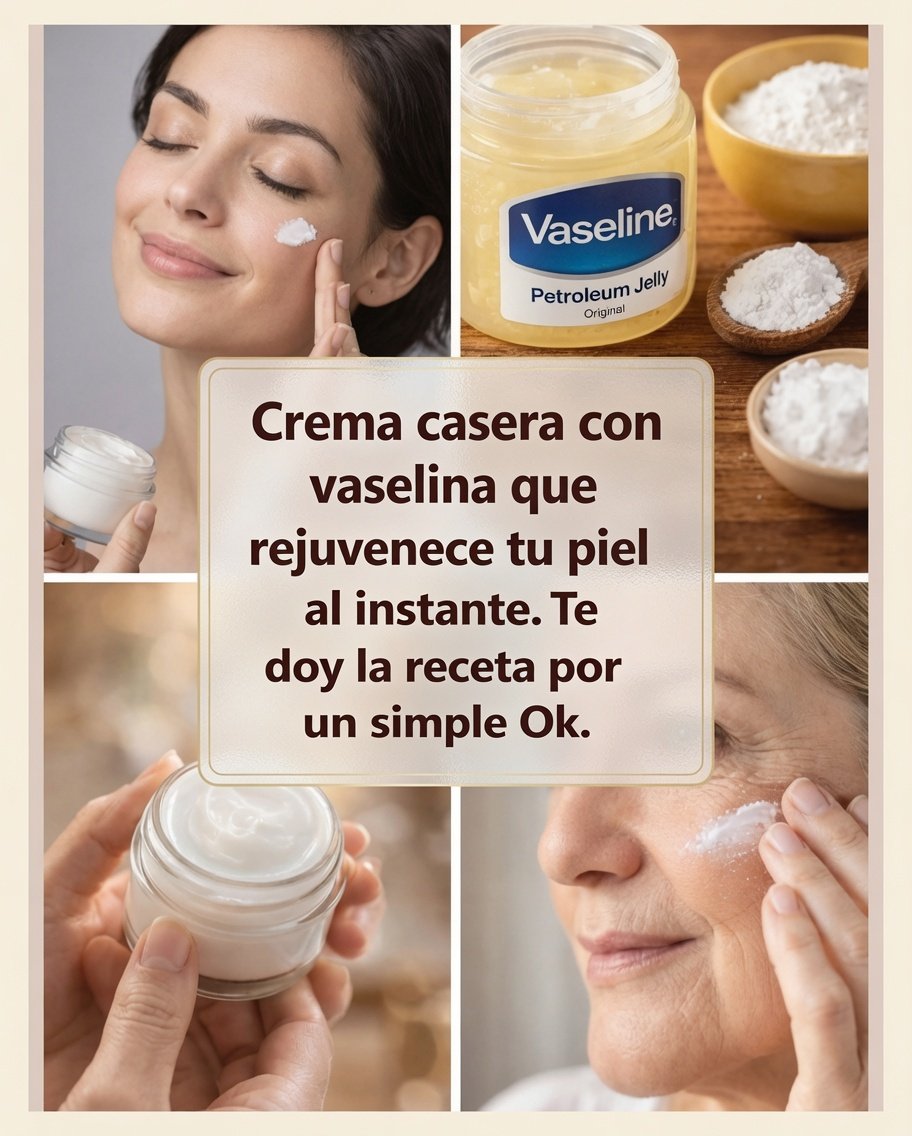 Crema casera con vaselina para rejuvenecer la piel